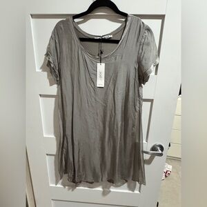 Nicole Heather Gray 100% Silk Mini dress
